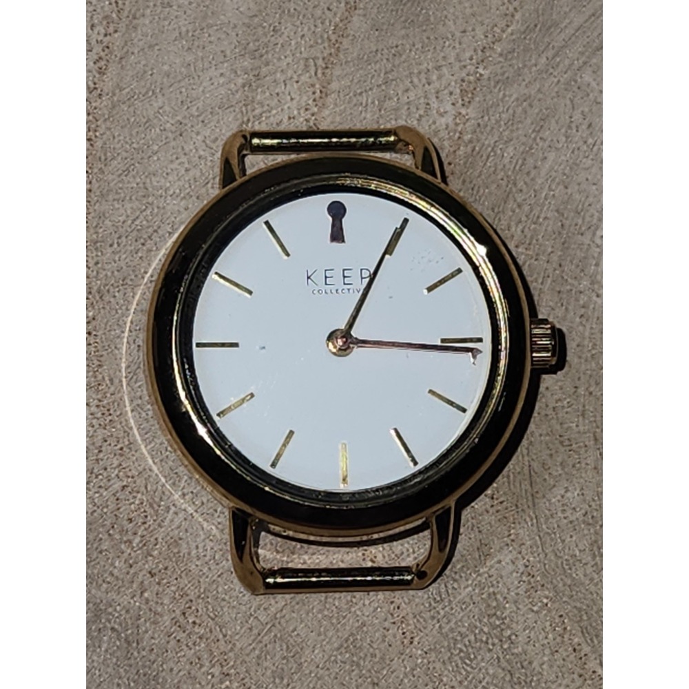 KEEP Collective Round Rose Gold TimeKey Watch w White & Rose Gold Accents